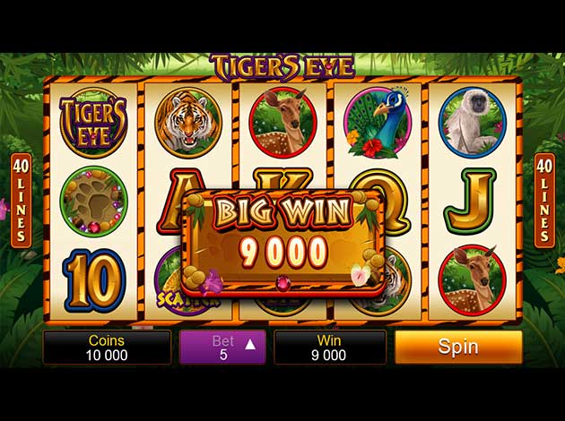 Tiger's Eye mobile slot game screenshot image
