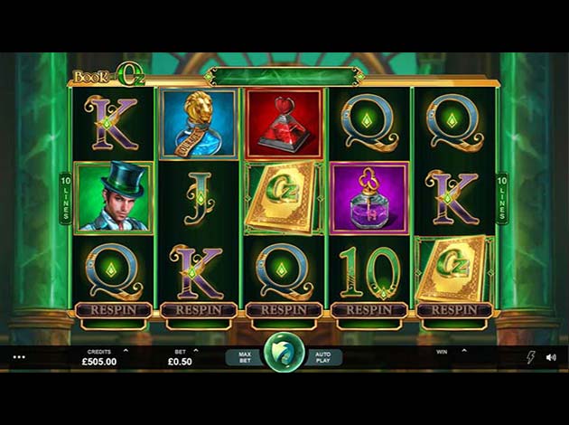 Book of Oz mobile slot game screenshot image