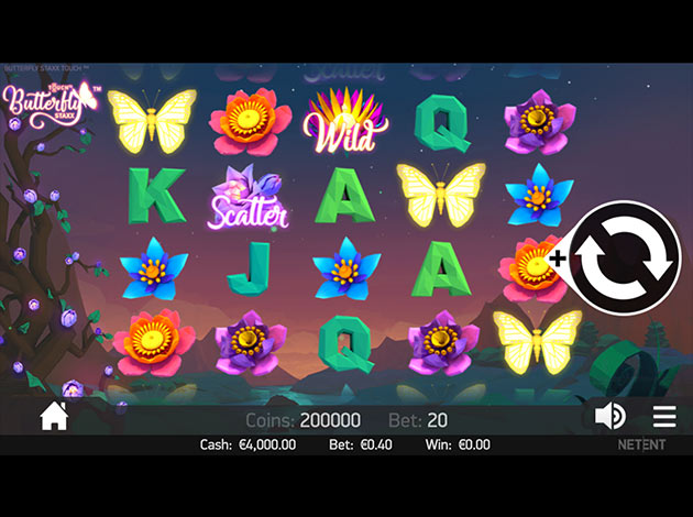 Butterfly Staxx Slot game mobile screenshot image