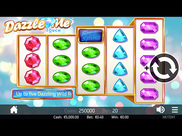 Dazzle Me Touch Slot game mobile screenshot image
