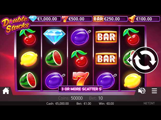 Double Stacks Slot game mobile screenshot image
