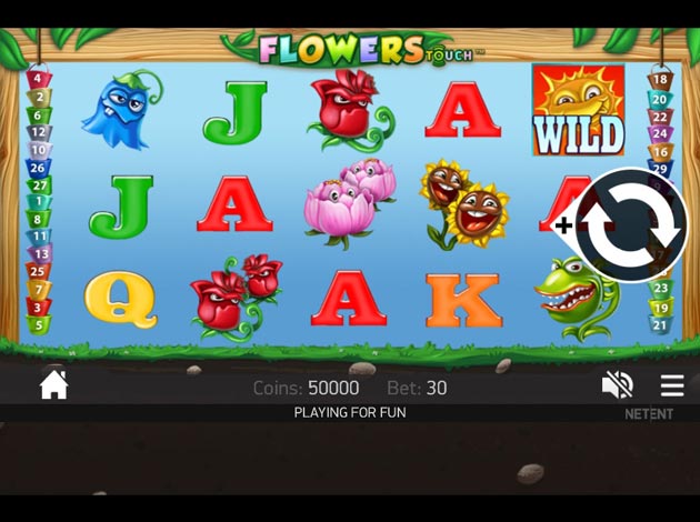 Flowers Slot game mobile screenshot image