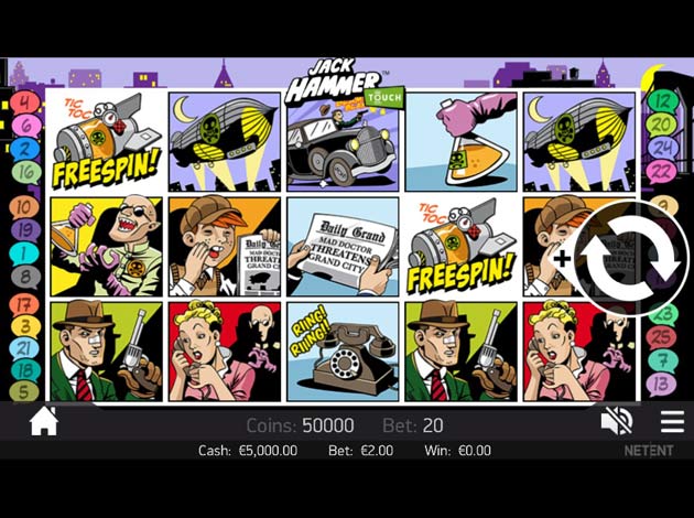Jack Hammer Slot game mobile screenshot image