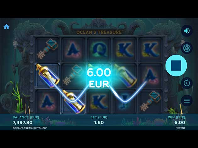  Ocean's Treasure mobile slot game screenshot image
