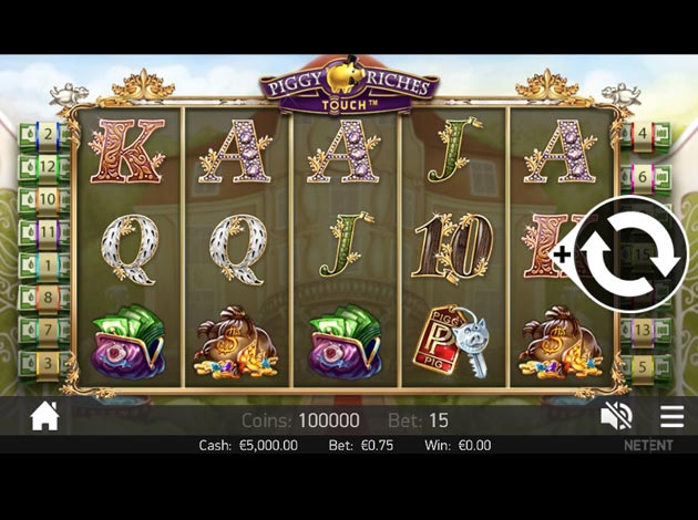 Piggy Riches Slot game mobile screenshot image