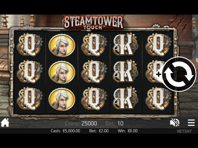 Steam Tower Slot game mobile screenshot image