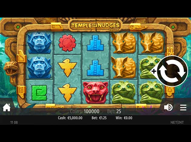 Temple of Nudges Slot game mobile screenshot image