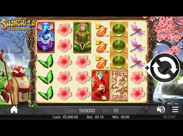 The Legend Of Shangri-La: Cluster Pays Slot game mobile screenshot image