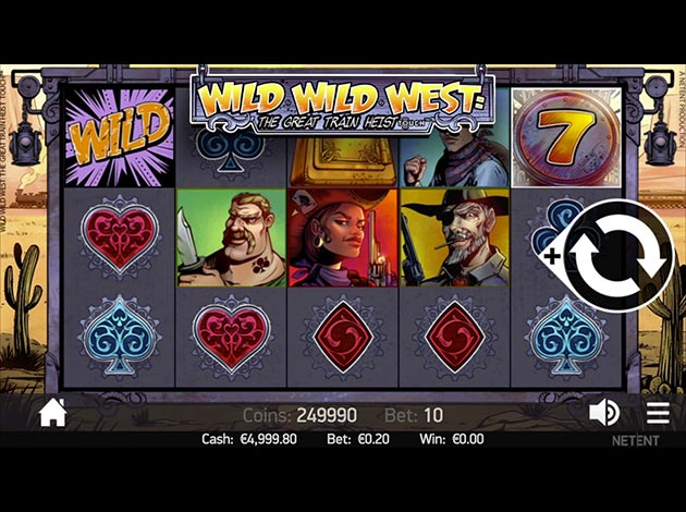 Wild Wild West The Great Train Heist Slot game mobile screenshot image