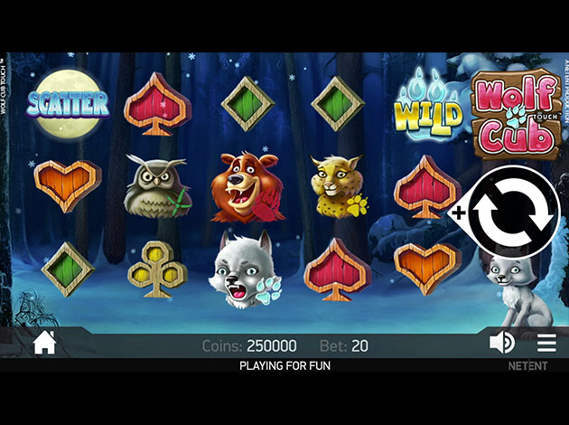 Wolf Cub Slot game mobile screenshot image