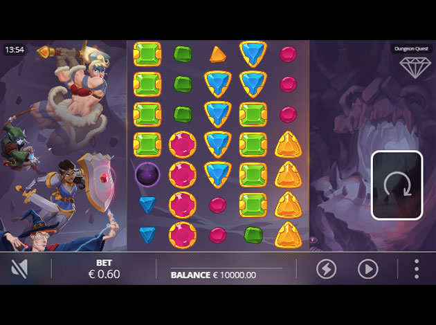Dungeon Quest mobile slot game screenshot image