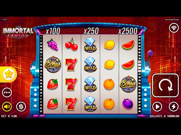  Immortal Fruits slot game mobile screenshot image