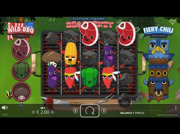 Kitchen Drama Bbq Frenzy mobile slot game screenshot image