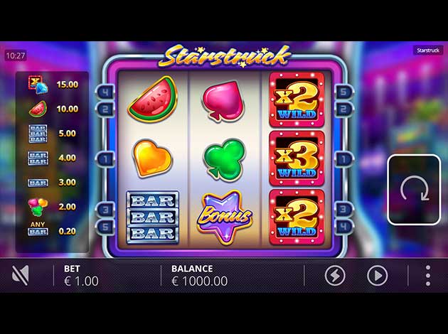 Starstruck mobile slot game screenshot image