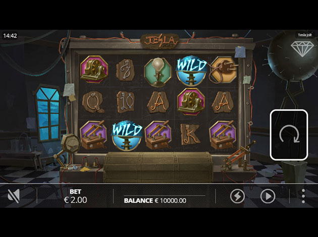 Tesla Jolt mobile slot game screenshot image