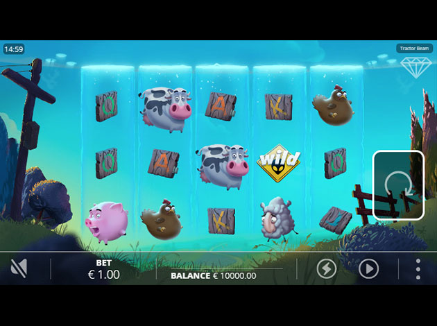 Tractor Beam mobile slot game screenshot image