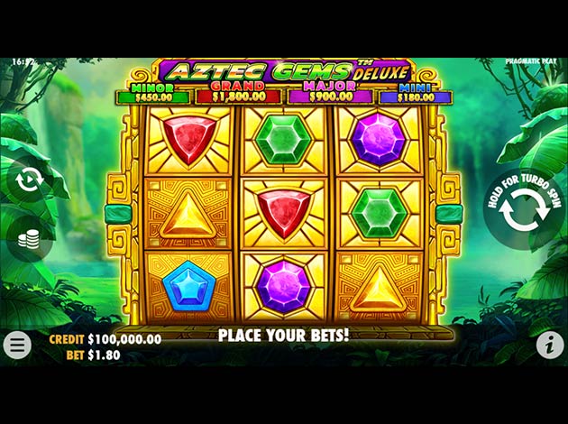  Aztec Gems Deluxe mobile slot game screenshot image
