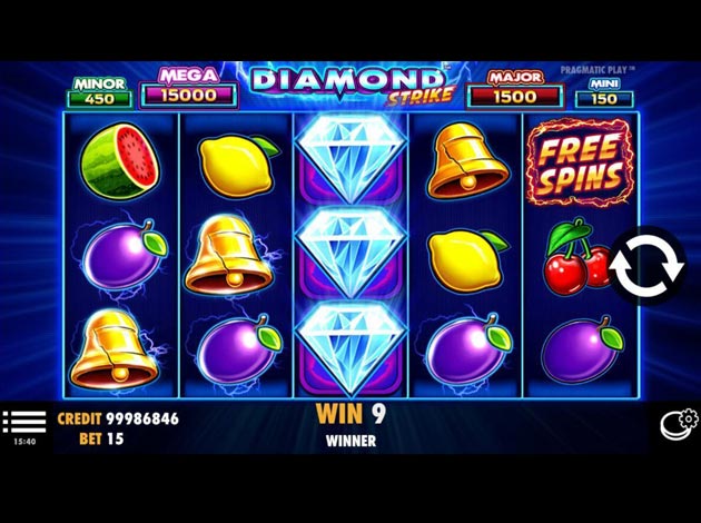  Diamond Strike mobile slot game screenshot image