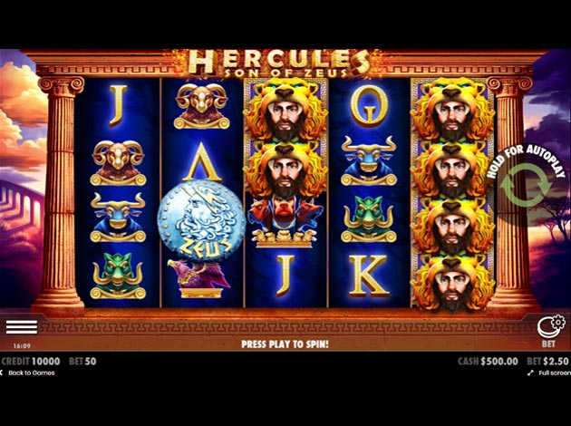 Hercules Son of Zeus mobile slot game screenshot image