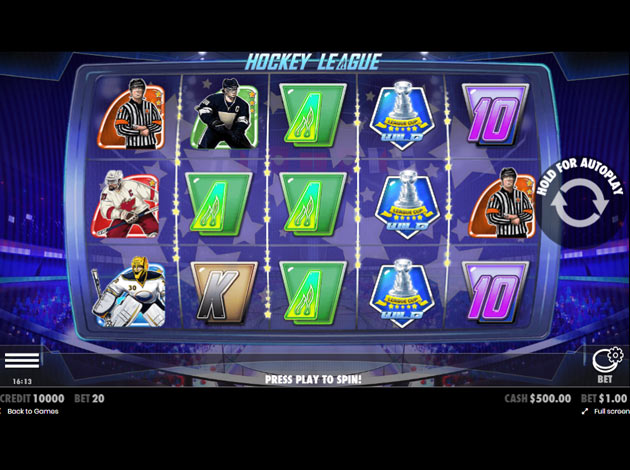 Hockey League mobile slot game screenshot image