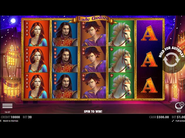  Lady Godiva mobile slot game screenshot image