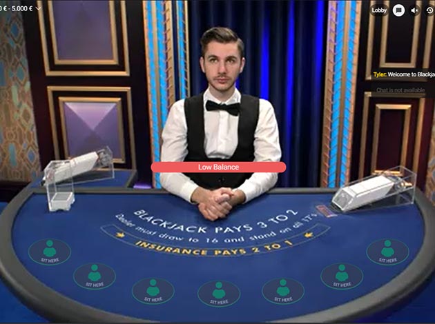  Blackjack Azure G Live Casino mobile screenshot Image