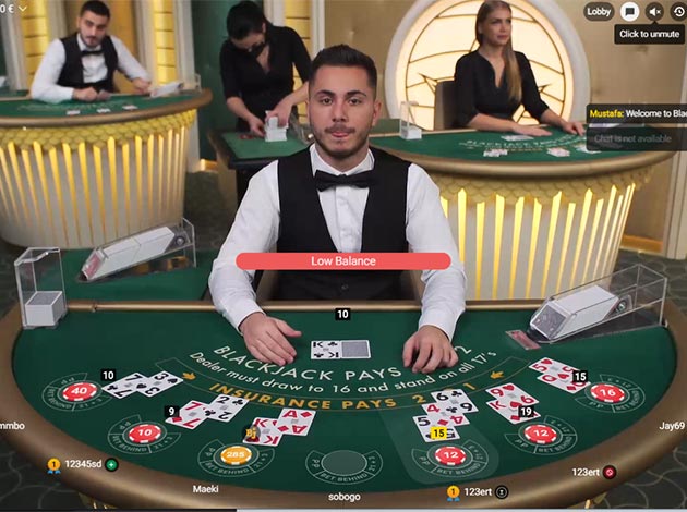 Blackjack B Live Casino mobile screenshot Image