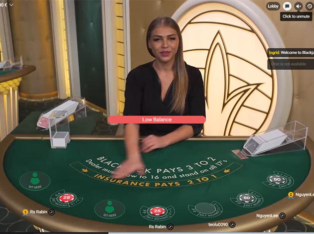  Blackjack C Live Casino mobile screenshot Image