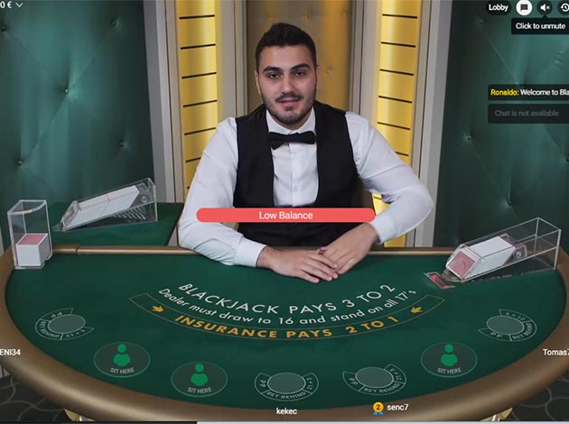  Blackjack D Live Casino mobile screenshot Image