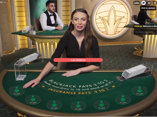  Blackjack E Live Casino mobile screenshot Image