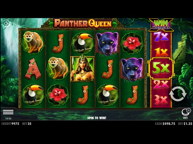  Panther Queen mobile slot game screenshot image