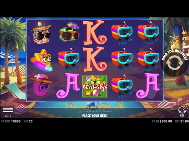  Sugar Rush Summer Time mobile slot game screenshot image