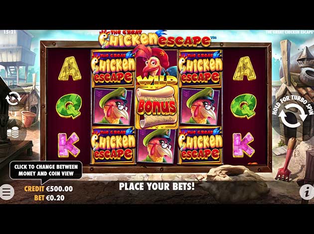  The Great Chicken Escape mobile slot game screenshot image