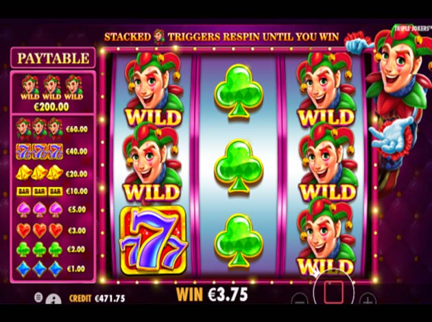 Triple Jokers mobile slot game screenshot image