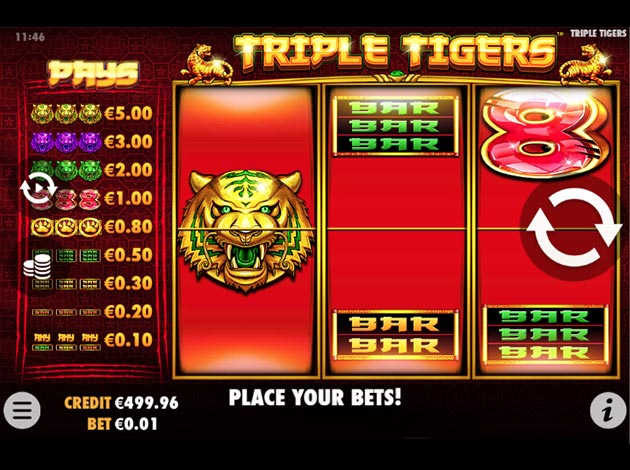  Triple Tigers mobile slot game screenshot image