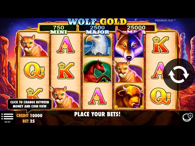  Wolf Gold mobile slot game screenshot image