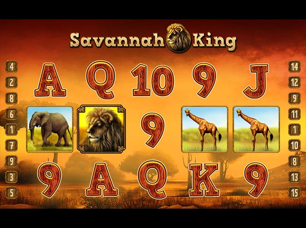  Savannah King mobile slot game screenshot image