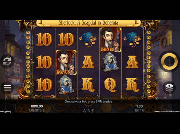  Sherlock. A Scandal In Bohemia mobile slot game screenshot image