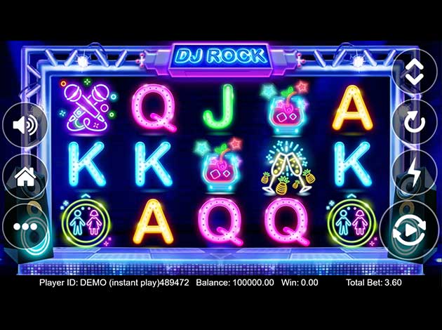 DJ Rock mobile slot game screenshot image