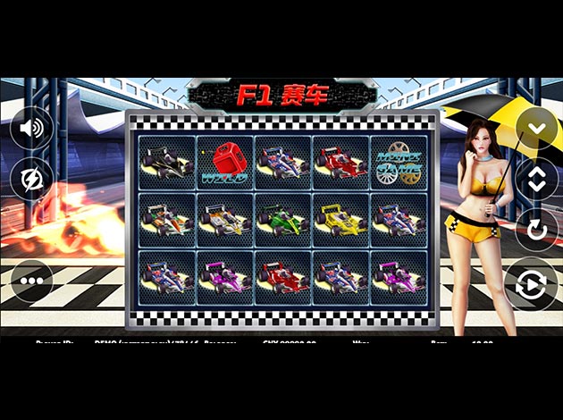 F1 Racing mobile slot game screenshot image