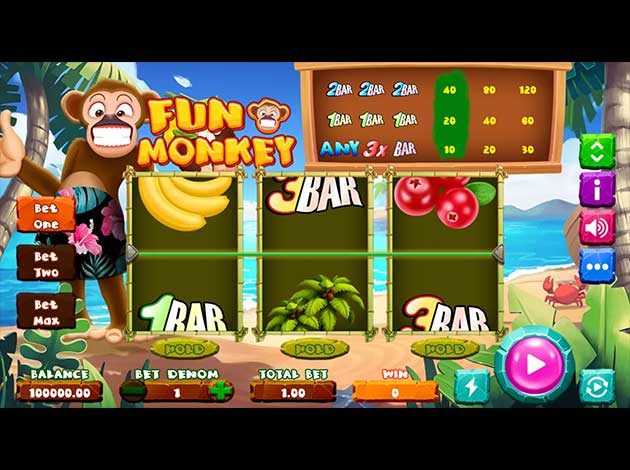 Fun Monkey mobile slot game screenshot image