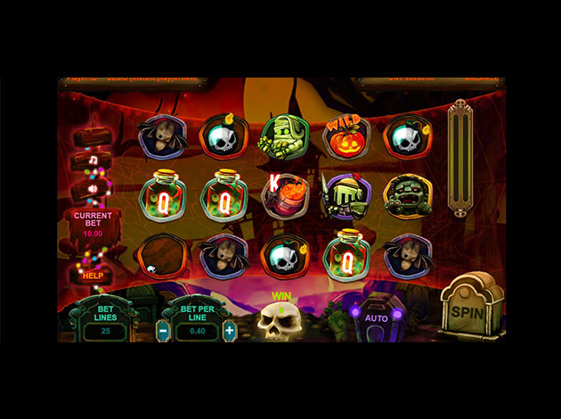 Halloween mobile slot game screenshot image