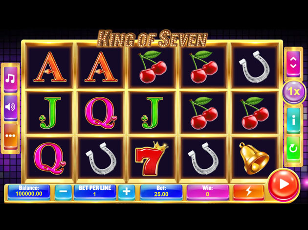 King of Seven mobile slot game screenshot image