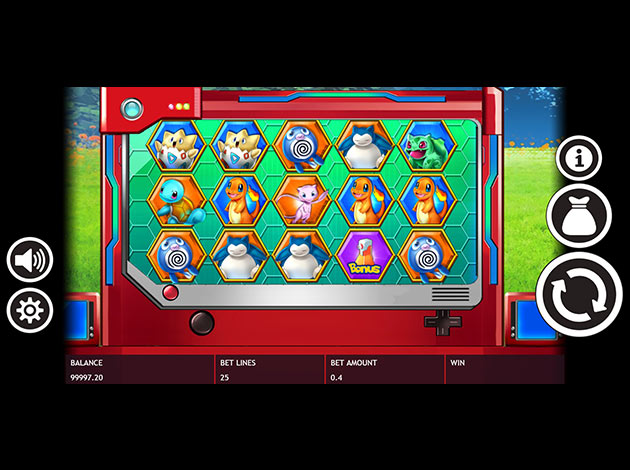 Pokamon mobile slot game screenshot image