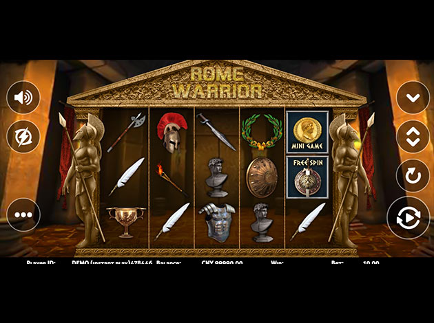 Rome Warrior mobile slot game screenshot image