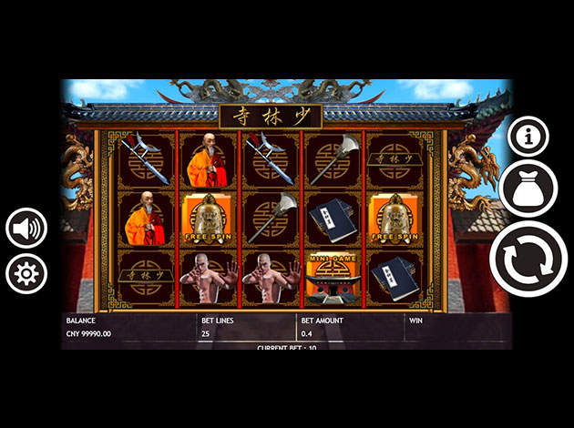 Shaolin mobile slot game screenshot image