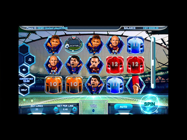 Soccer All Star mobile slot game screenshot image