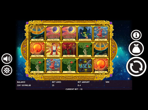 Tarot Deck mobile slot game screenshot image