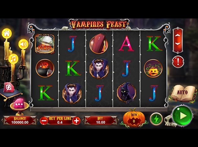 Vampires Feast mobile slot game screenshot image