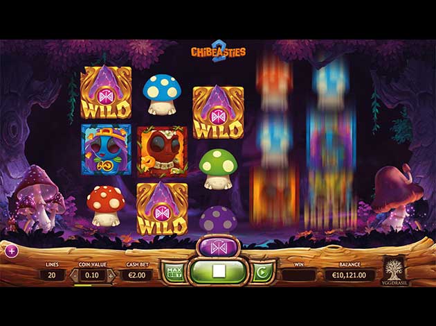 Chibeasties 2 mobile slot game screenshot image